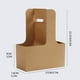 thumbnail image 4 of Portavasos de mano de papel kraft con asa | Tiene capacidad para 4 bebidas | Soporte de cartón plegable para leche, té, café, flores | Bandeja desechable resistente y ecológica | Paquete de 5, 4 of 8
