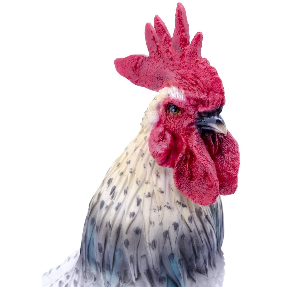 BLACK & WHITE ROOSTER STATUE