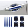 thumbnail image 2 of Car Outer Wrist Door Handle Reflective Stickers Universal Safety Reflective Warning Scratch Resistant Stickers 8PCS (Black-Blue), 2 of 5