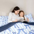 thumbnail image 4 of Manfei Blue Girly Bow Full Size Comforter Sets,Coquette Bowknot Bedding Comforter Set,Navy Blue Reversible,3 Pieces,1 Comforter and 2 Pillowcases, 4 of 7