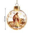 thumbnail image 4 of Plastic Christmas Ball Ornaments Nativity Scene Holy Family Hanging Decor Religious Christmas Tree Decoration, 4 of 7
