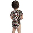 thumbnail image 3 of Yiaed Rainbow Flowers Print Infant Climbing Short Sleeve Onesie One-Piece Baby Bodysuit Clothes 0-12 Months -6 Months, 3 of 6