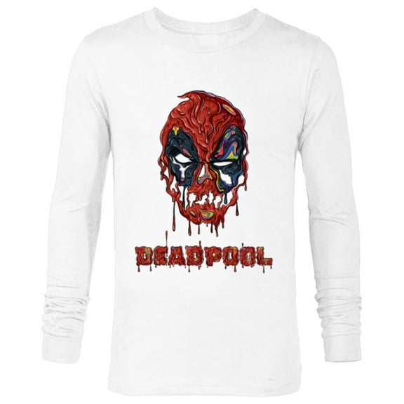 Marvel Deadpool Melting - Long Sleeve T-Shirt for Men - Customized-White