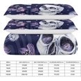 thumbnail image 2 of HAHDAXIA Gothic Skull Bedding Solid Comforter Set for All Seasons,3 Pieces(1 Comforter+2 Pillowcases),Soft Microfiber Bedding Set Queen(90"x90"), 2 of 7