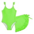 thumbnail image 3 of Shadoumai Girls Swimsuits Size 10-12 Ruffle Girls' Bikini Sets Adjustable Strap Girls Tankini Swimsuit Two Piece Girls Bathing Suit&nbsp;size 6 Allover Printed Swimwear with Cover Up Pants, 3 of 8