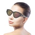 thumbnail image 1 of WHAMVOX 1Par Gafas De Sol Con Montura De Metal Dorado Y Protección Uv Para Mujer Con Diamantes, 1 of 6