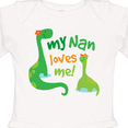 thumbnail image 4 of Inktastic My Nan Loves Me Grandson Dinosaur Boys Long Sleeve Baby Bodysuit, 4 of 5
