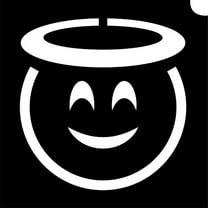 Glimmer Body Art Glimmer Tattoo Stencil - Emoji Angel (5/pk)