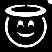 Glimmer Body Art Glimmer Tattoo Stencil - Emoji Angel (5/pk)