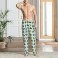 thumbnail image 5 of Uemuo Lighthouse Pattern Men's Wide Leg Palazzo Lounge Pants with Pockets Light Weight Loose Comfy Casual Pajama Pants-Large, 5 of 9