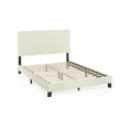 thumbnail image 5 of Furinno Laval Button Tufted Bed Frame, 12PC Slat Style, Linen, Queen, 5 of 5