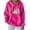 Hot Pink, variant on LckLvx Merry Christmas Sweatshirt for Women Long Sleeve Drop Shoulder Hoodies Comfy Festival Printed Knitted Pullover Tops
