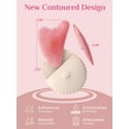 thumbnail image 2 of Herramientas faciales Gua Sha Rena Chris Fuller, cuarzo rosa, 2 of 7