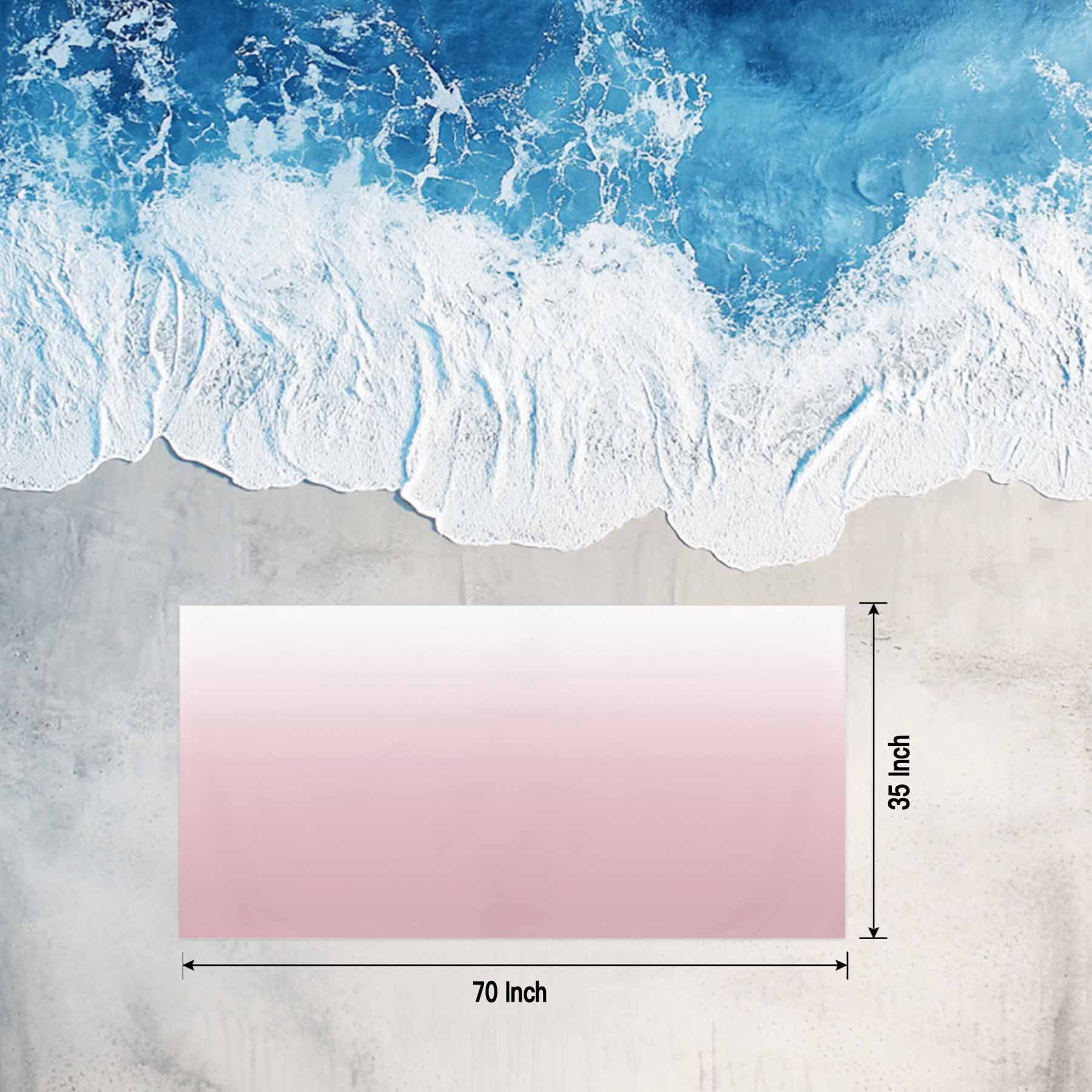 Beach Towel Ombre Pink Bath Pool Towels Gradient Milky White Absorbent Beach Towel Soft Large Quick Dry Lightweight Camping Travel Sports Yoga Gym Swim Towels for Adult 35x70 Inch