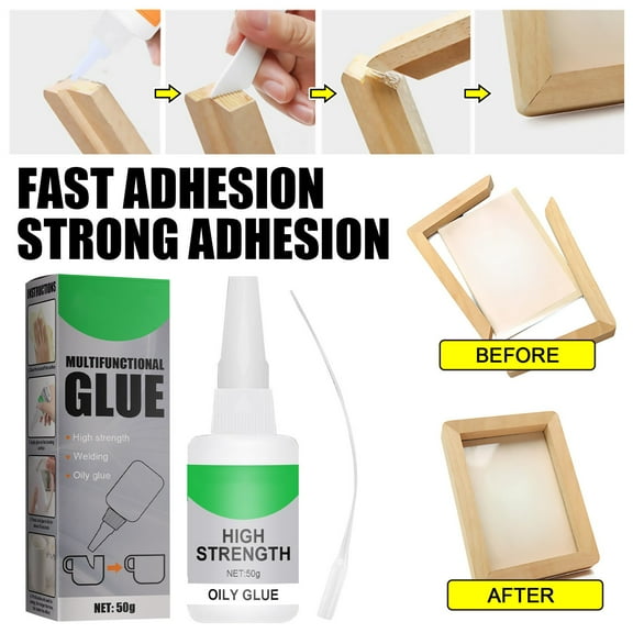 Giyblacko GlueWelding High Strength Oily Glue Universal Glue Wood Glue For Furniture Apply To Super Plastic Glue For Resin Ceramic Metal Glass Plastics Jade Etc 50ml