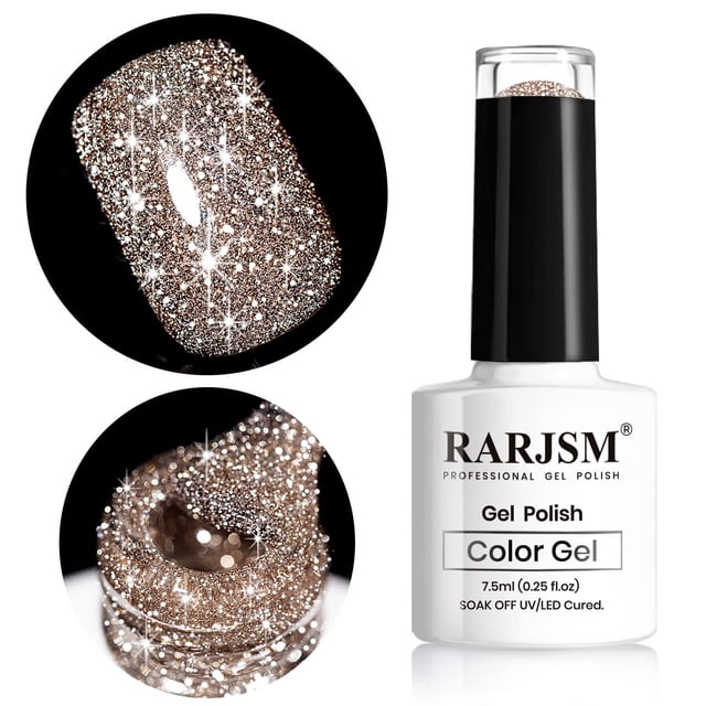 Esmalte de uñas en gel RARJSM Reflective Glitter Flash Diamond 7,5 ml