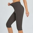 thumbnail image 5 of Aofany Women's High Waist Yoga Workout Capris Leggings Side Pockets Pants Cropped Trousers, 5 of 8