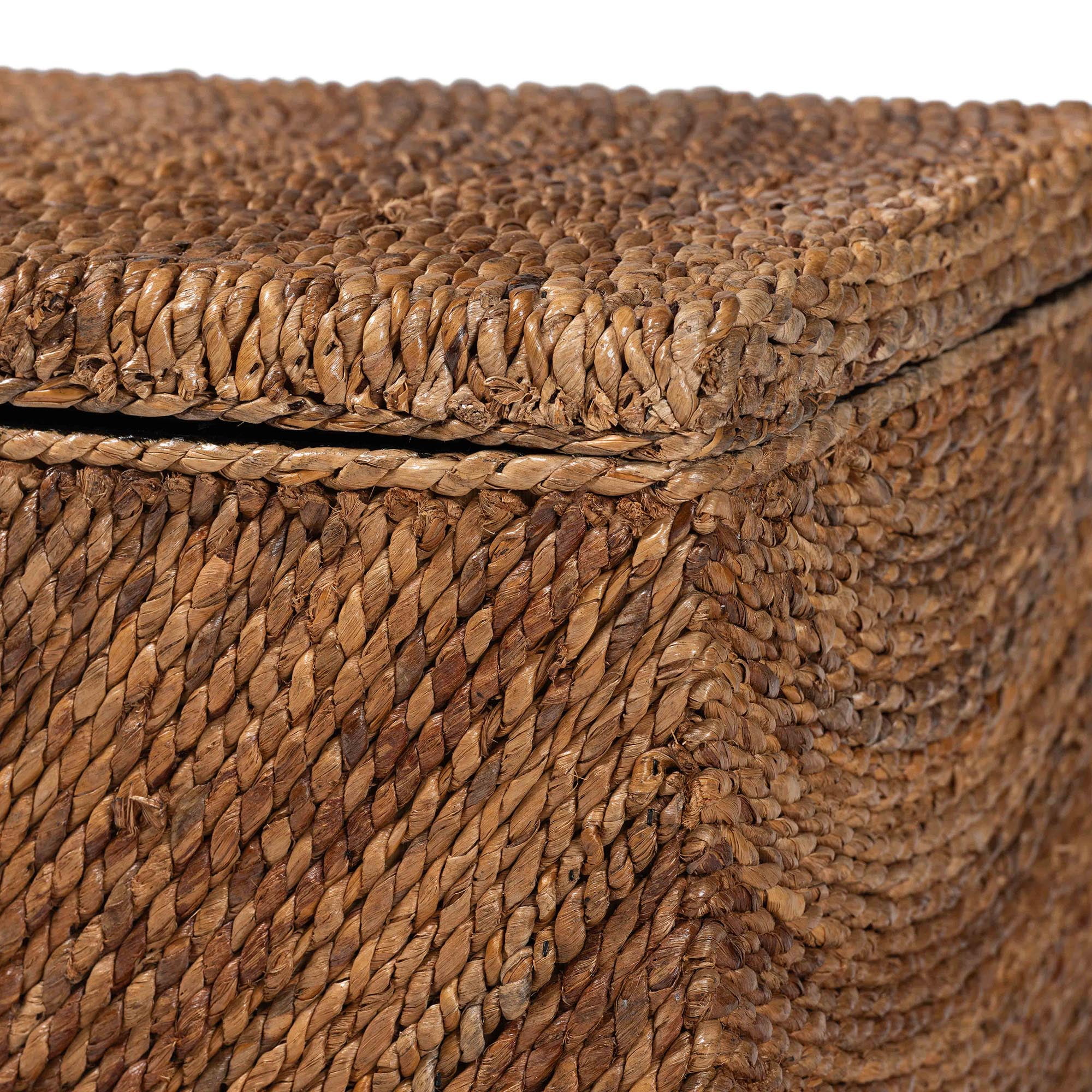 bali & pari Verino Boho Storage Bench, 20"H, Natural Brown