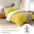 thumbnail image 7 of Yellow Bedding Duvet Cover Set Queen Size 4 Pieces Solid Color Soft Twill Plush Quilt Cover, Include 1 Duvet Cover 1 Flat Sheet And 2 Pillow, 7 of 7