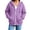 sweatshirt for women - Purple, variant on Daznico Women's Zip Up Hoodie Sweatshirt Relaxed Fit with Pockets for Comfort,3XL