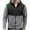 Gray, variant on Men's Fleece Jacket Classic Fit Full Zip Outwear Casual Soft Warm Jackets Color Block Long Sleeve Outerwear