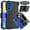 Black/Blue, variant on For Samsung Galaxy A15 5G Phone Case, Ebizware Shockproof Case with Built-in Screen Protector and Holster Belt Clip Military Grade Heavy Duty Kickstand Cover for Galaxy A15 5G - Black/Blue