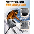 thumbnail image 5 of OZERO Winter Ski Gloves, Unisex Waterproof Thermal Gloves, Touchscreen Anti-Slip Snow Gloves with Wrist Leash & Double Cuff for Skiing Snowboarding Outdoor Sports Gray, 5 of 9