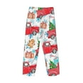thumbnail image 5 of Daiia Men'S Watercolor Red Truck And Fir Tree Pants,Bottoms Sleep Lounge,Pajama Pants,Pj Bottoms Drawstring And Pockets-Large, 5 of 9
