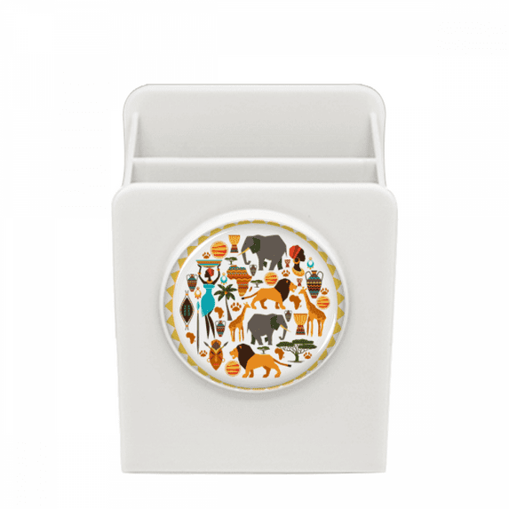 Africa Animals life African Desk Pencil Holder Cup Pen Organizer