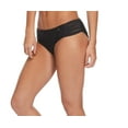 thumbnail image 4 of Body Glove Women's Standard Smoothies Nuevo Contempo Solid Full Coverage Bikini Bottom Swimsuit, Black, X-Large, 4 of 5
