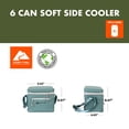 thumbnail image 5 of Ozark Trail 6-Can Soft Sided Cooler with Removable Hard Liner and Coated Exterior, Green, 5 of 10