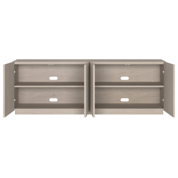 Halifax Rectangular Fluted TV Stand for TV's up to 75" in Alder White