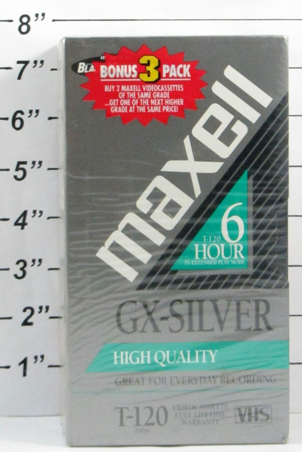 Maxell VHS Vuoto Video Cassetta Standard Grado T-120 6