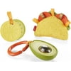 Fisher-Price Baby Pretend Food Baby Toys Taco Tuesday Gift Set of 3 Rattle Crinkle Clacker Sensory Toys for Newborns