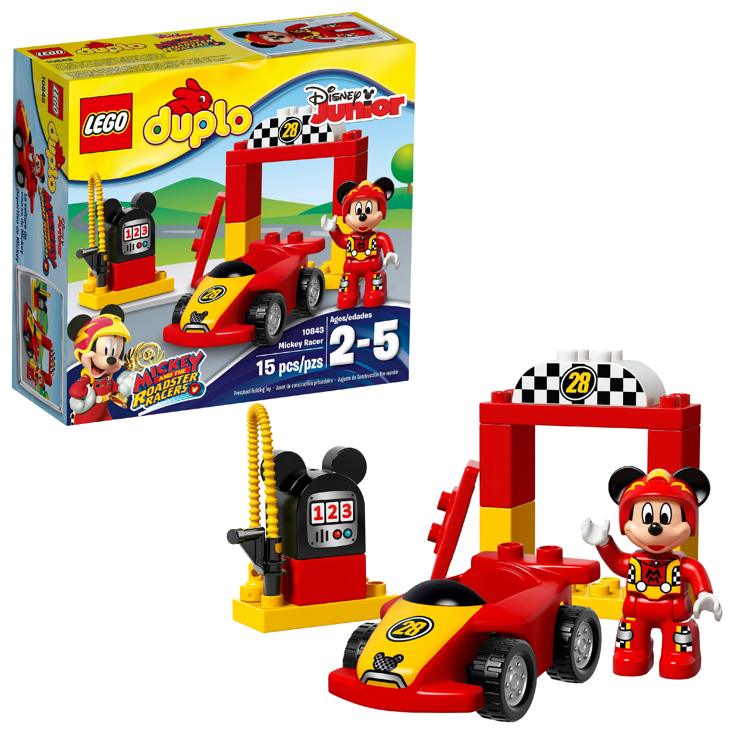 simpático ingresos matrimonio LEGO DUPLO Disney? Mickey Racer 10843 Building Set (15 Pieces) - Walmart.com