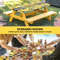 thumbnail image 6 of Yellow Lemons Table Cloths for 8 Foot Rectangle Tables, Summer Fruits Leaves Botanical Buffalo Plaid Patio Waterproof Elastic Fitted Tablecloths, Washable Rectangular Table Cover for Camping, 6 of 8