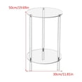 thumbnail image 3 of Portable Clear Acrylic End Table with 2 Tiers of Storage Home Accessory Compact Side Table for Bedroom and Living Room, 3 of 8