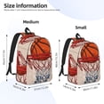 thumbnail image 3 of Yiaed Basketball Shot Print Backpack, Premium Laptop Backpack, Travel Backpack for Women, Lightweight Backpacks, Comfortable Back Pack-Medium, 3 of 7