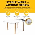 thumbnail image 4 of Cats Showering Table Cloths for 4 Foot Rectangle Tables, Modern Abstract Art Funny Animals Patio Waterproof Elastic Fitted Tablecloths, Washable Rectangular Table Cover for Camping, 4 of 8