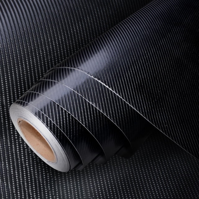 Yescom 5x100 FT 4D Carbon Fiber Vinyl Wrap Film Roll with Air Release UV Resistant Sticker for Car Vehicle Laptop