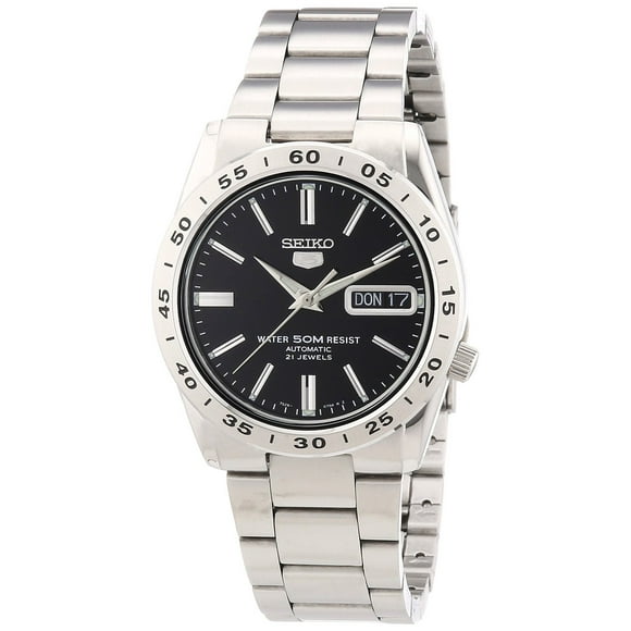 WATCH  SEIKO STAINLESS STEEL BLACK SILVER MEN  SNKE01K1