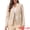 Apricot, variant on DARING DIVA Women's Office Single Breast Long Sleeve Collarless Blazer XS Black