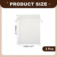 thumbnail image 2 of Uxcell 3Pcs Bolsa de Monedas, 9 x 6.7" Bolsa de Dinero de Lona con Cordón para Clasificación y Almacenamiento de Efectivo, Borde Dobladillo Beige, 2 of 6