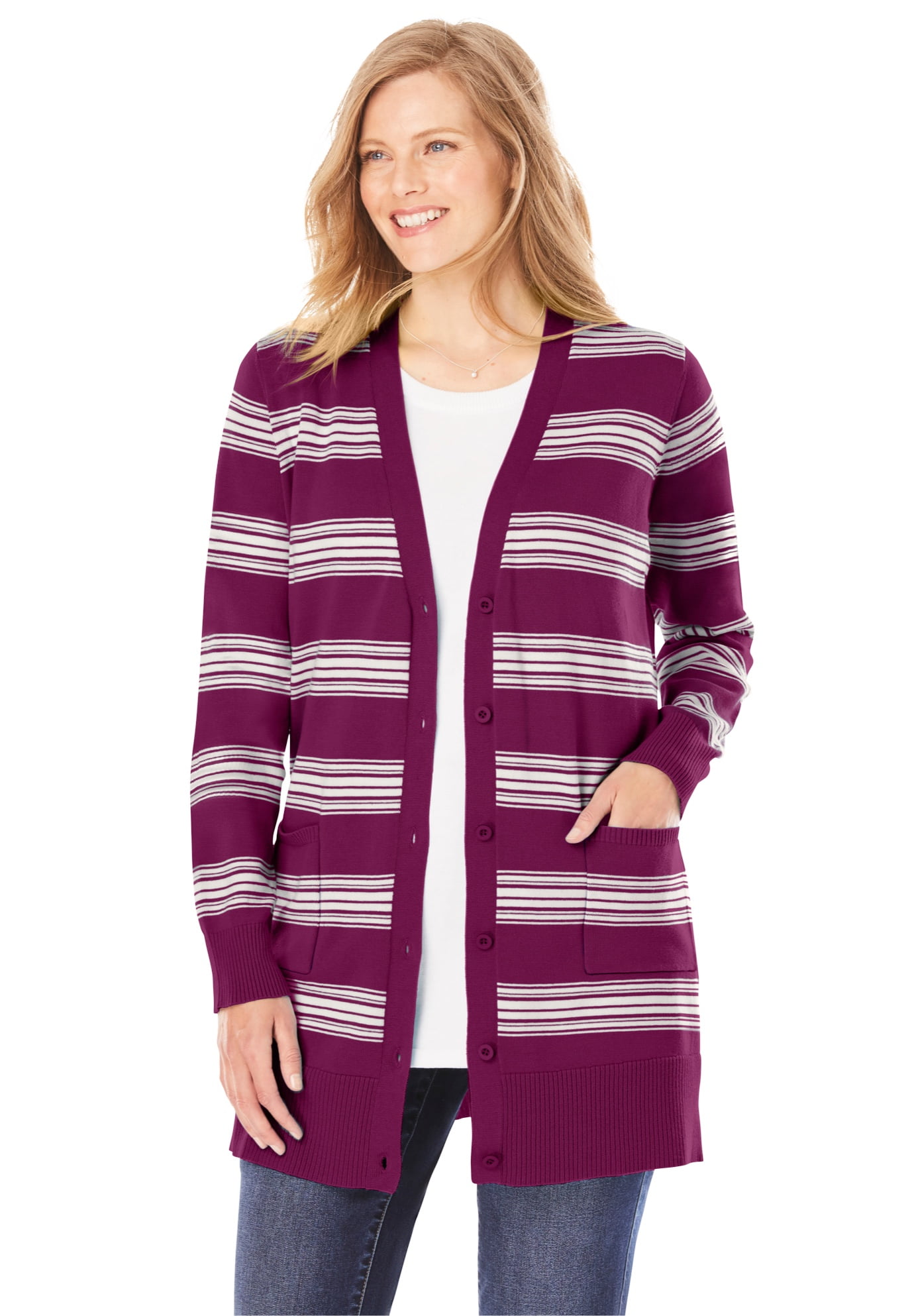 purple boyfriend cardigan