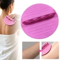 thumbnail image 2 of Silicone Body Scrubber - Soft Rubber Shower Exfoliating Glove with Hand Strap, Gentle Bath Massage Tool, 1 Count Pink Shower Scrubber for Women Men, 2 of 5