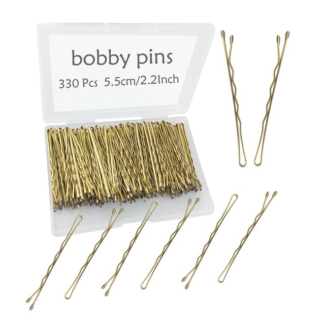 330 horquillas rubias de 2,2 pulgadas para mujeres y niñas, pinzas para el cabello doradas con súper agarre con caja YINGFENG Horquillas antideslizantes reutilizables adecuadas para todo tipo de cabel