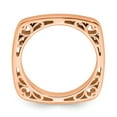 thumbnail image 2 of 925 Sterling Silver Stackable Pink-plated Square Ring Eternity Band Size 7, 2 of 6