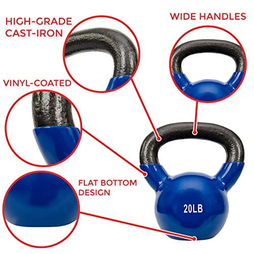 Sunny Health & Fitness Vinyl Coated Kettle Bell