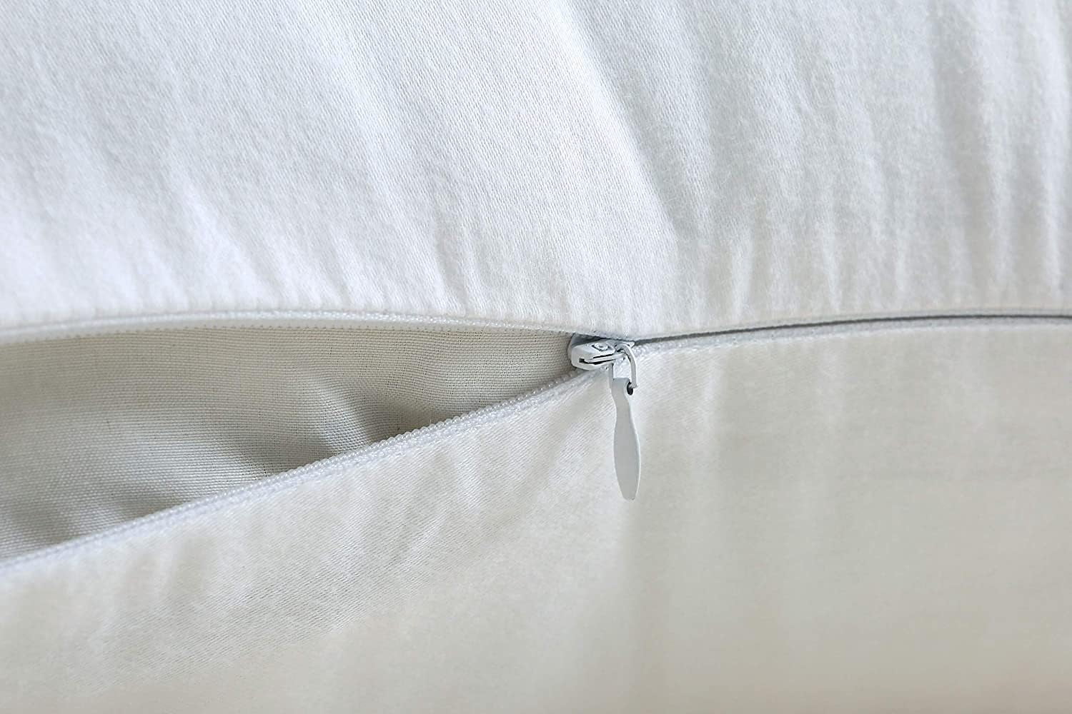 2-Pack Bright White Throw Pillow Covers with Waterfall Ruffles 5 Lays Cushion Cases Egypt Cotton 18"X18"Soft Boudoir