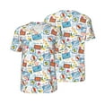 thumbnail image 3 of Daiia Summer Stamp Mens Baseball Jersey Button Down Shirts Short Sleeve Sports Uniforms-XX-Large, 3 of 9